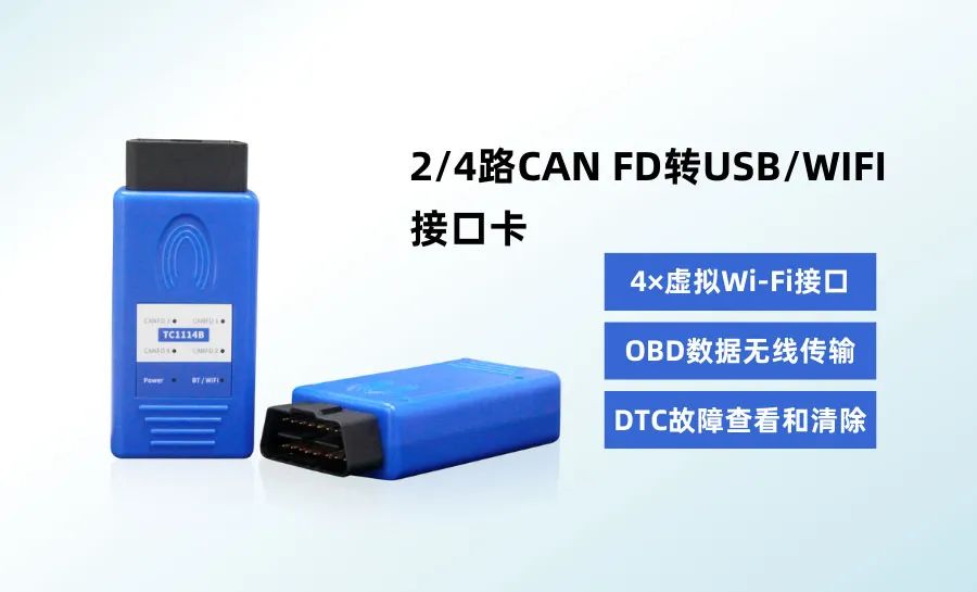 Ggpoker官网多通道CAN FD转USB/WIFI设备，解决近距离无线通讯问题